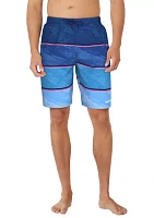 Wave Stripe 9" Volley Shorts