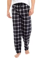 Plaid Printed Sueded Fleece Pants