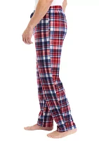 Plaid Printed Fleece Pants