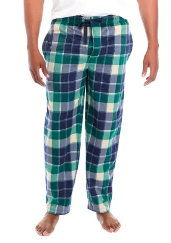 Big & Tall Plaid Silky Fleece Pants