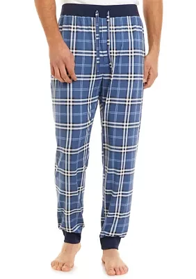 Knit Plaid Pajama Joggers