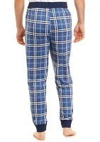 Knit Plaid Pajama Joggers