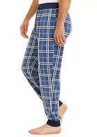 Knit Plaid Pajama Joggers