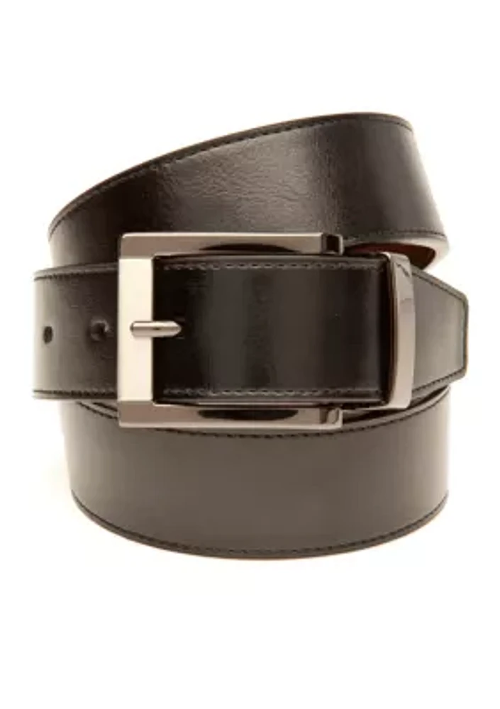 Big & Tall Leather Reversible Dress Belt