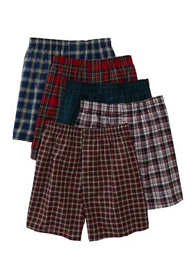 Ultimates Classic Tag-Free Tartan Boxers - 5 Pack