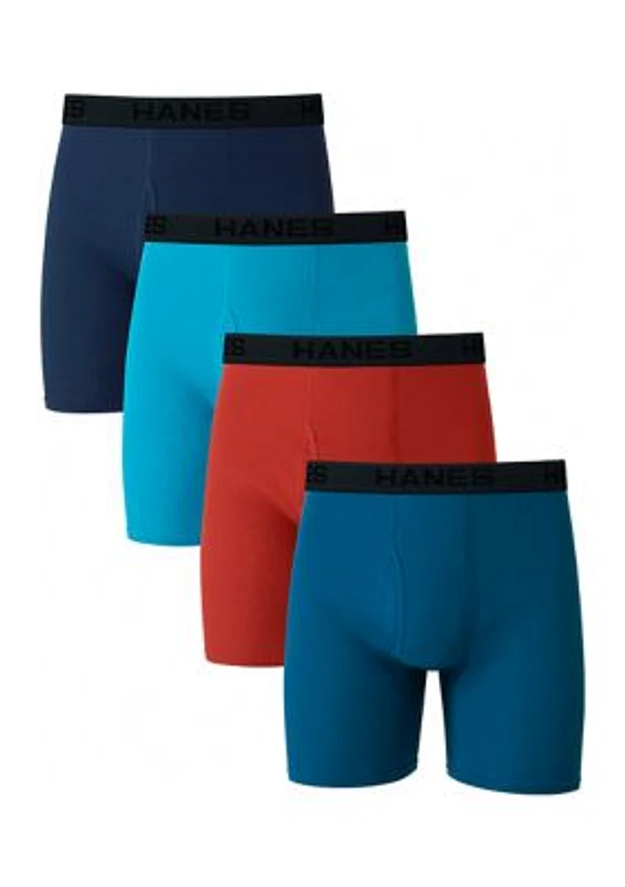 Big & Tall Assorted Boxer Briefs - 4 Pack