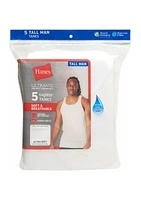 Big & Tall White Tank Top - 5 Pack