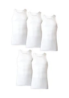 Big & Tall White Tank Tops - 5 Pack