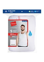 Big & Tall White Tank Tops - 5 Pack