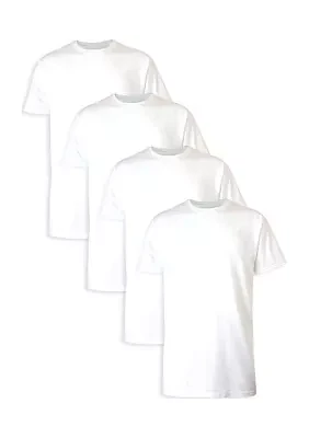 Big & Tall Short Sleeve Crew Neck T-Shirt - 4 Pack