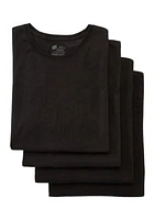 4-Pack Ultra Comfort Fit Stretch Crew T-Shirts