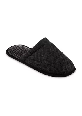 Herringbone Twill Harrison Scuff Slippers