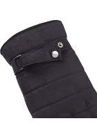 Quilted Microsuede Gloves