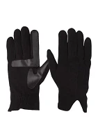 Genuine Suede with Ultraplush Lining 3-Draw Touchscreen Gloves