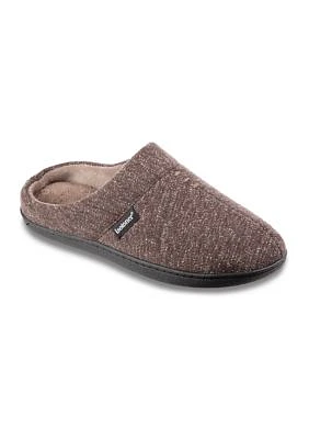 Men's Preston Heather Knit Hoodback Slippers with Memory Foam