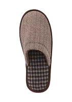 Herringbone Twill Harrison Scuff Slippers