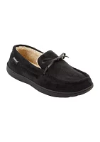 Microsuede Nigel Moccasins with Canvas Heel