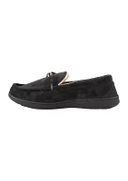 Microsuede Nigel Moccasins with Canvas Heel