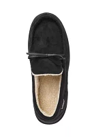 Microsuede Nigel Moccasins with Canvas Heel