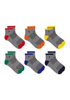 Assorted Quarter Socks - 6 Pack