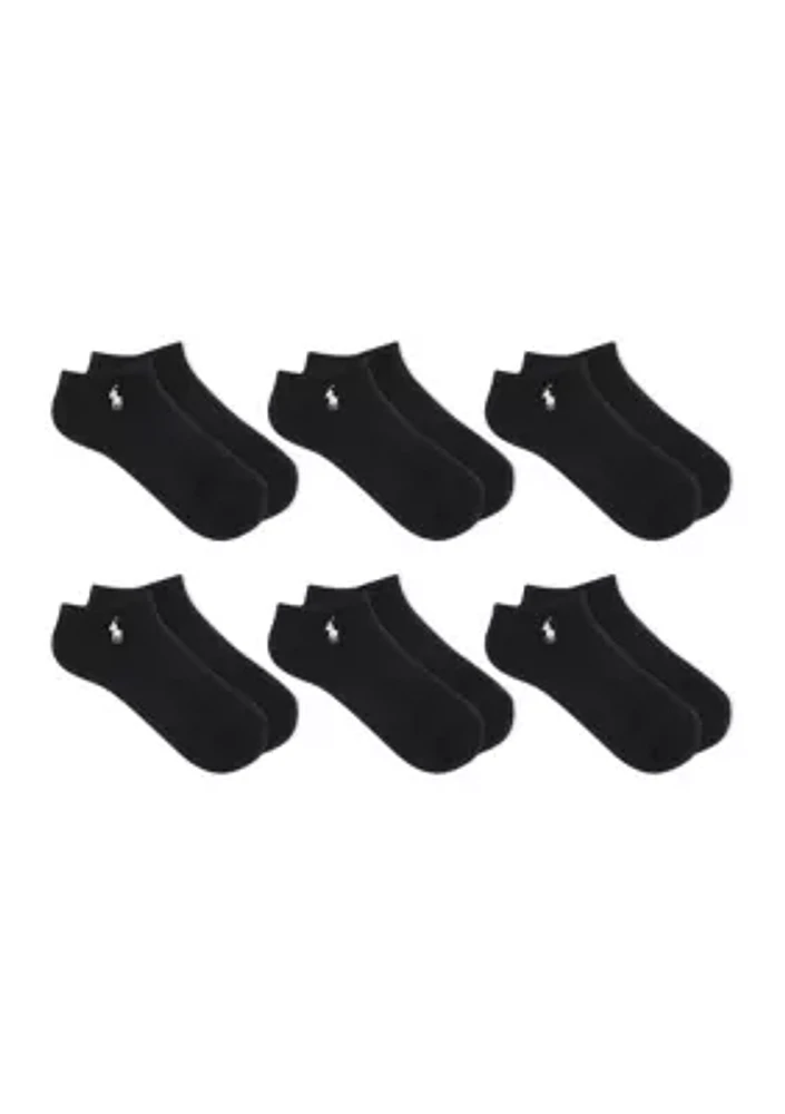 Low Cut Ribbed Socks - 6 Pack