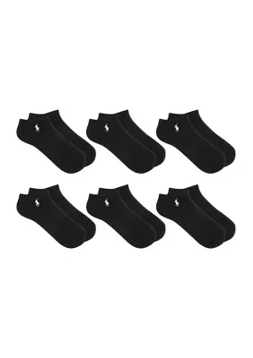 Low Cut Ribbed Socks - 6 Pack