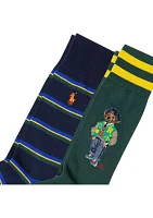 Set of Printed Crew Socks 