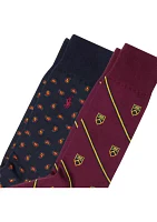 Set of Printed Cotton Crew Socks 