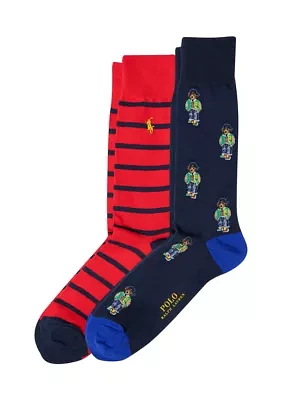 Mini American Heritage Bear Socks - 2 Pack