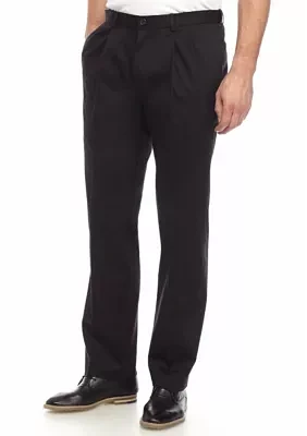 Big & Tall Premium No Iron Classic Fit Pleat Front Khaki Pants