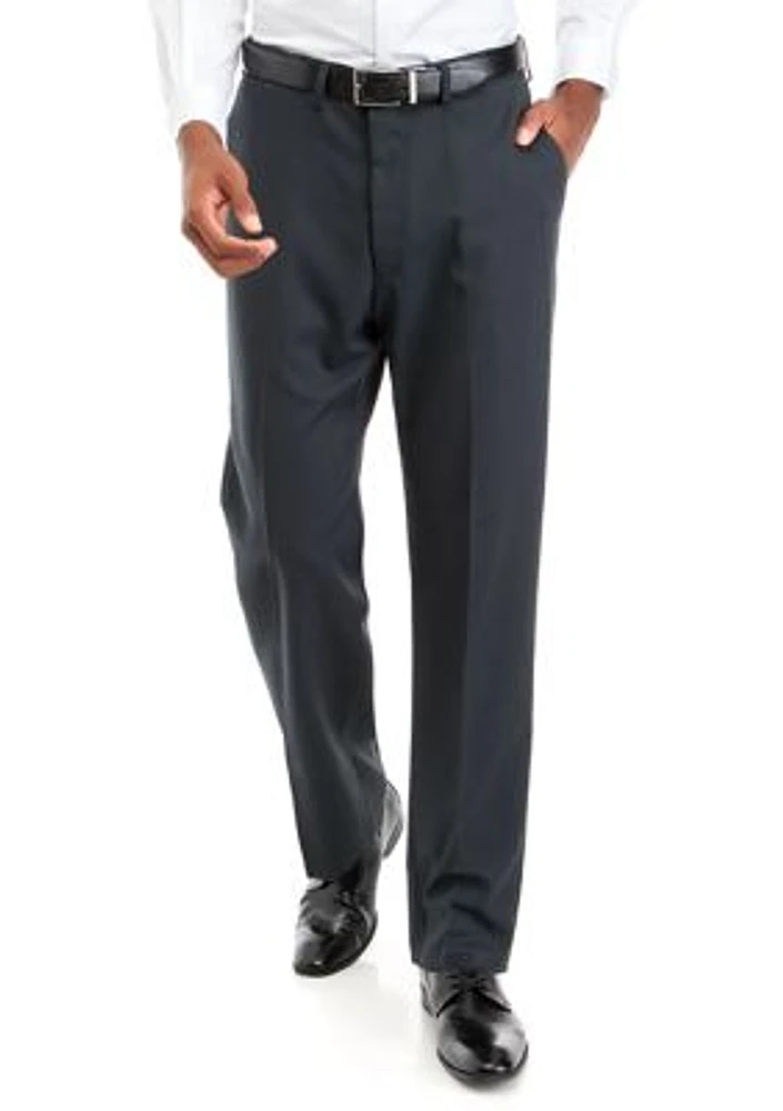 Premium Comfort Dress Pants - Tonal Grid Classic Fit