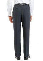 Premium Comfort Dress Pants - Tonal Grid Classic Fit