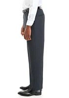 Premium Comfort Dress Pants - Tonal Grid Classic Fit