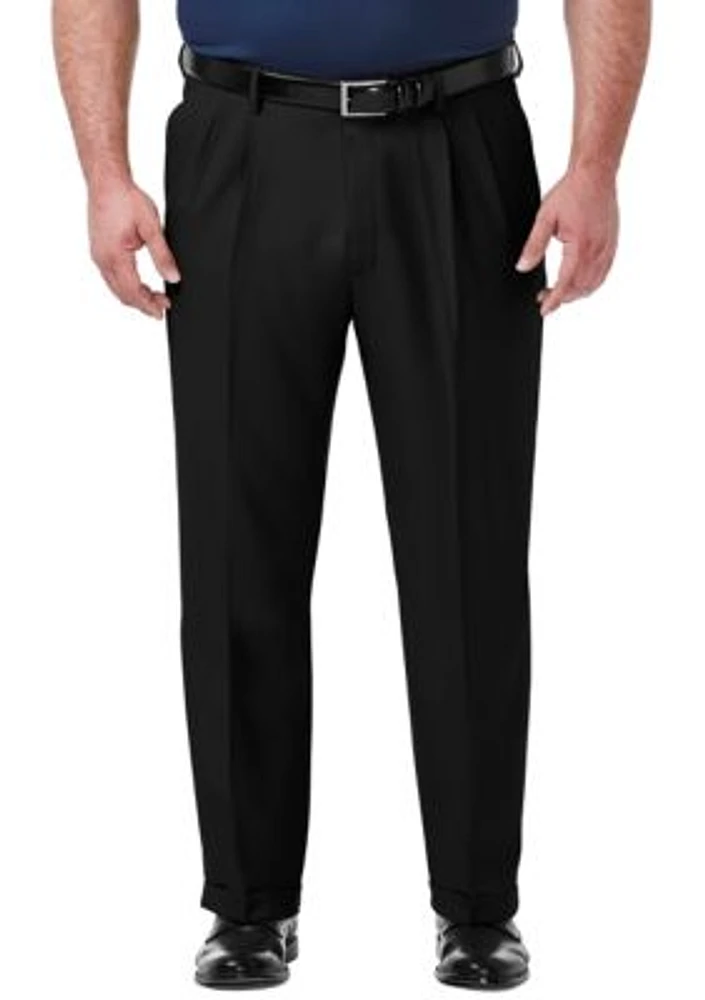 Big & Tall Premium Comfort 4-Way Stretch Classic Fit Pleat Dress Pants