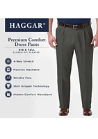 Big & Tall Premium Comfort 4-Way Stretch Classic Fit Pleat Dress Pants