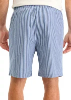 Sustainably Crafted Striped Poplin Sleep Shorts