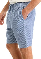 Sustainably Crafted Striped Poplin Sleep Shorts