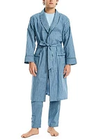 J Class Blue Plaid Robe