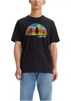 Short Sleeve Relaxed Fit Sunset Rider Graphic T-Shirt