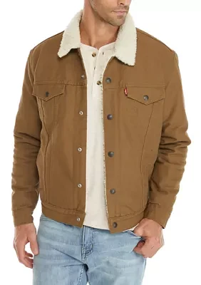 Sherpa Canvas Trucker Jacket