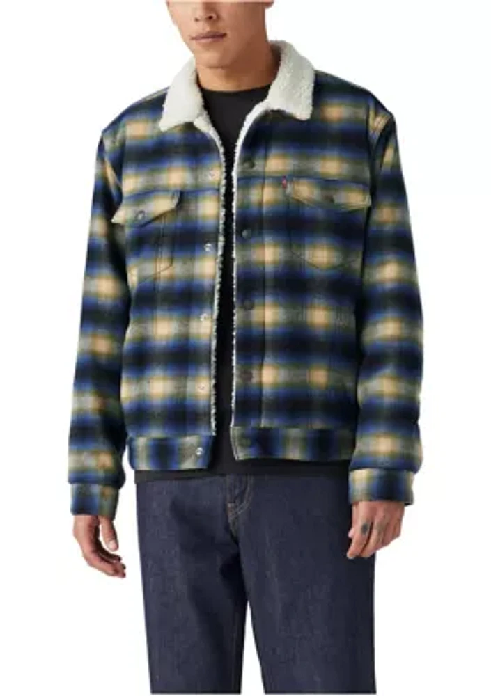 Plaid Sherpa Trucker Jacket