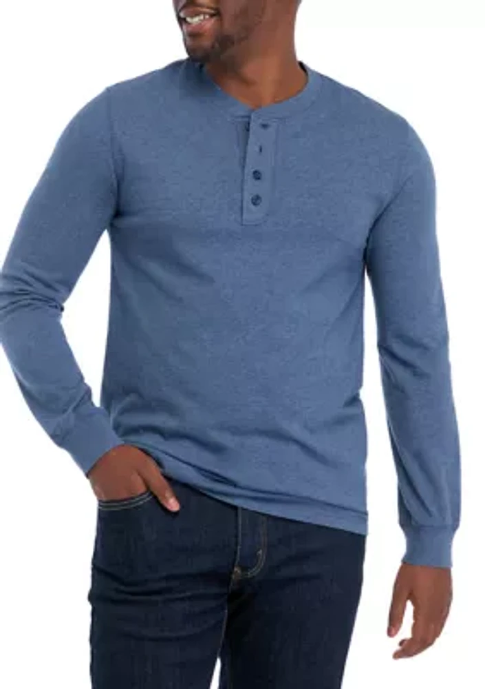 Long Sleeve 4 Button Henley Shirt