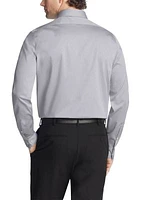 Long Sleeve Modern Pincord Slim fit Non Iron Stretch Wicking Dress Shirt