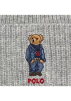 Solid Denim Bear Beanie