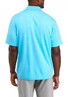 Men's Diamond Texture Polo Shirt with Ribbed Collar