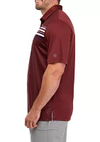 Big & Tall Short Sleeve Roadmap Chest Stripe Polo Shirt