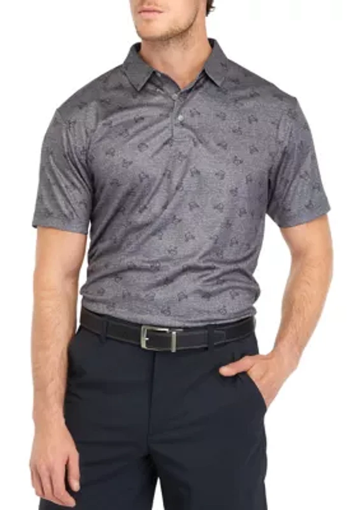 Men's Golf Cart Printed Polo Shirt