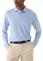 Men's Long Sleeve Jacquard Polo Shirt