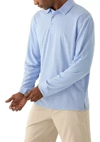 Men's Long Sleeve Jacquard Polo Shirt