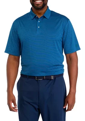 Big & Tall Yarn Dyed Stripe Polo Shirt